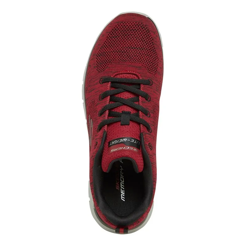 SKECHERS Mens Track Front Runner Trainers Red/Black