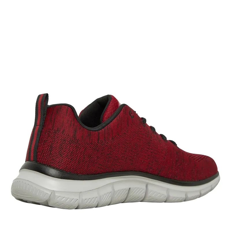 SKECHERS Mens Track Front Runner Trainers Red/Black