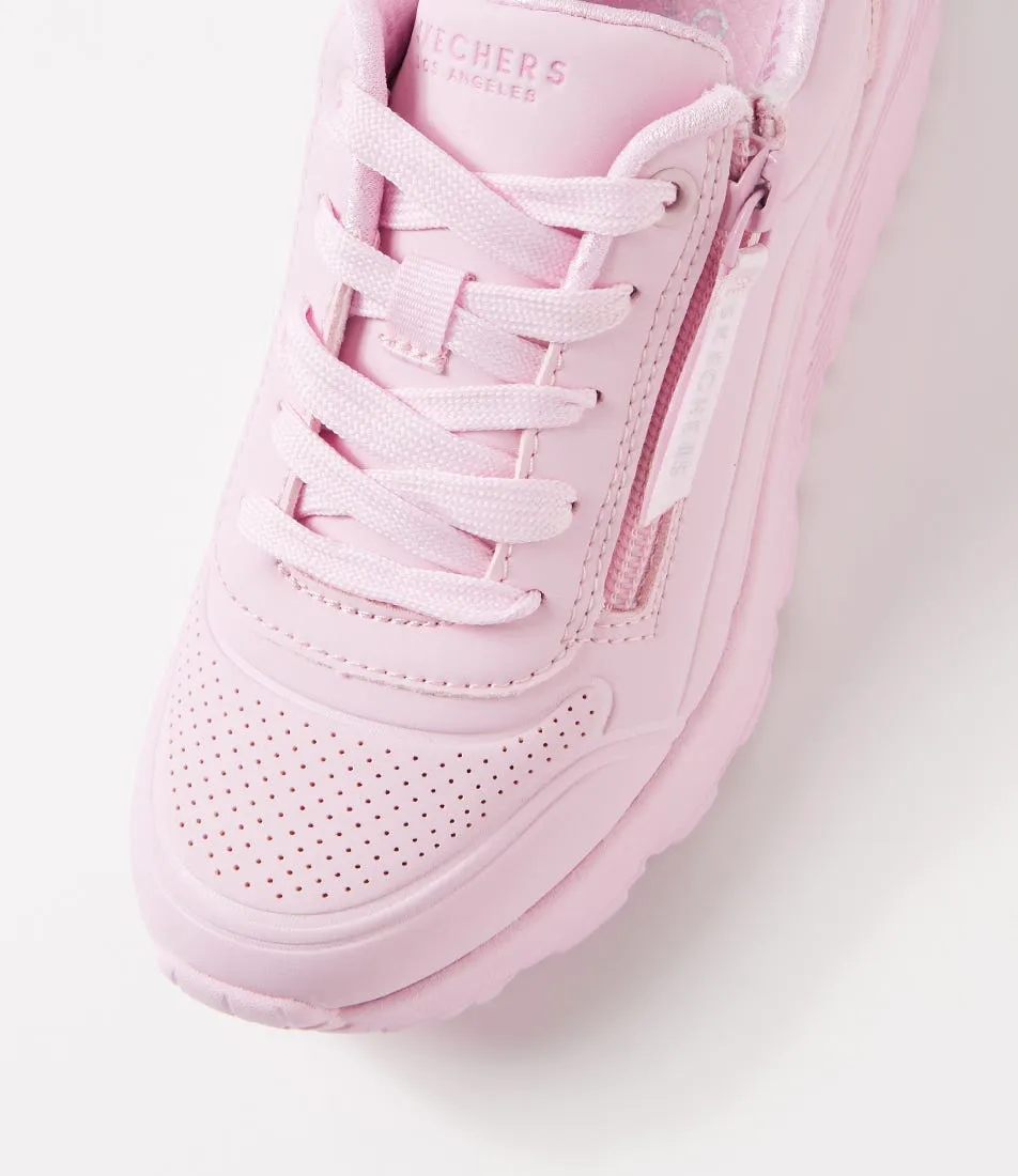 SKECHERS Uno Lite Easy Zip Jnr Light Pink Fabric Sneakers