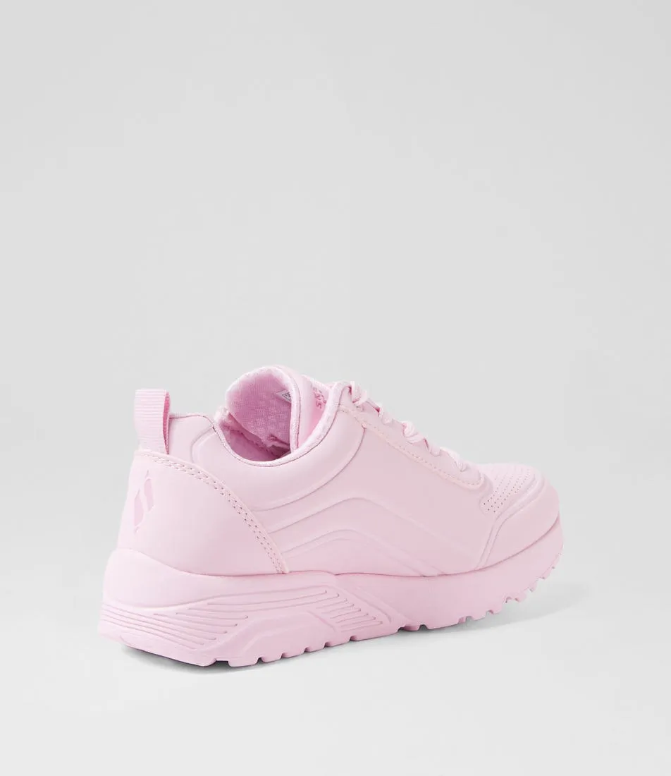 SKECHERS Uno Lite Easy Zip Jnr Light Pink Fabric Sneakers