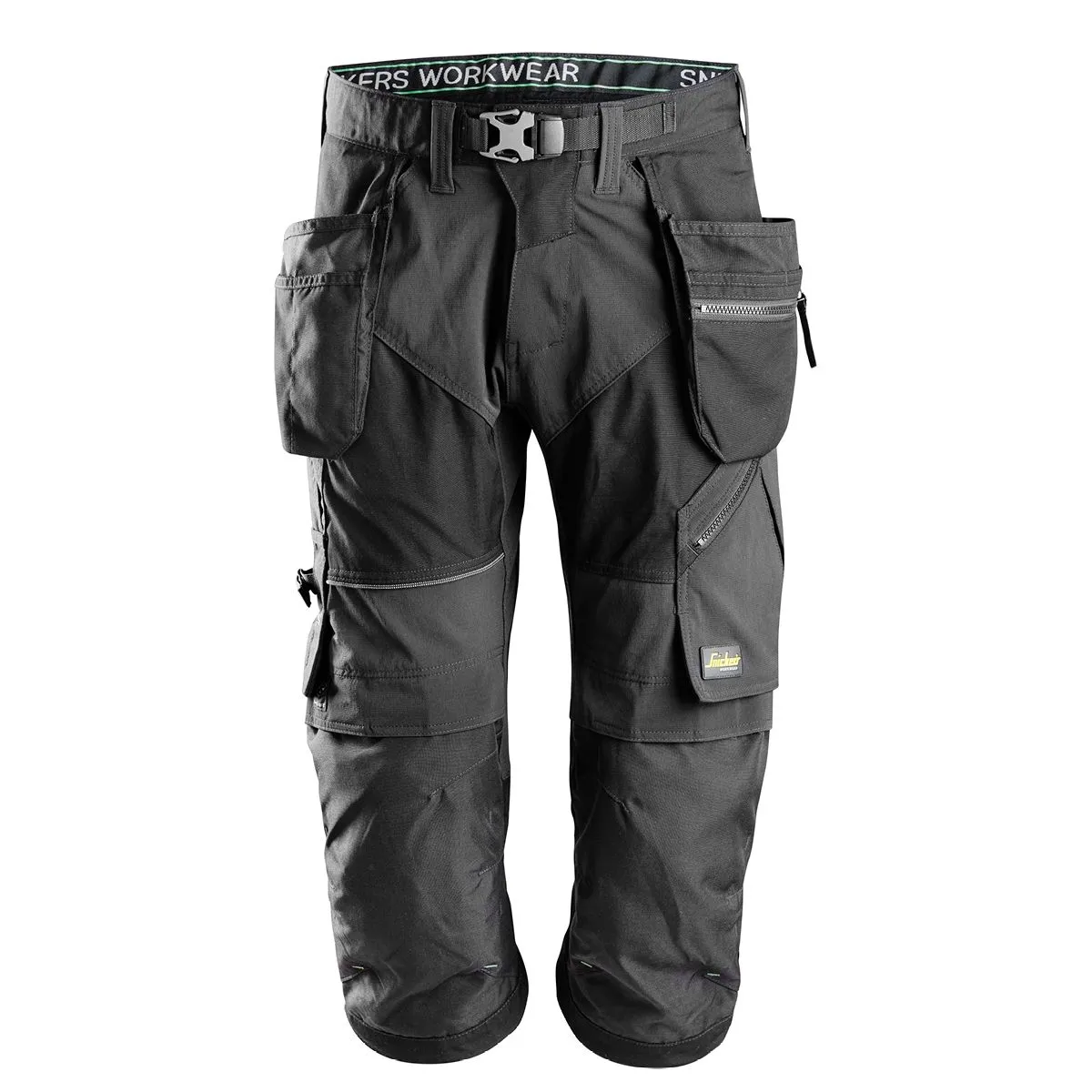 Snickers 6905 FlexiWork, Work Pirate Trousers+ with Holster Pockets - Bla