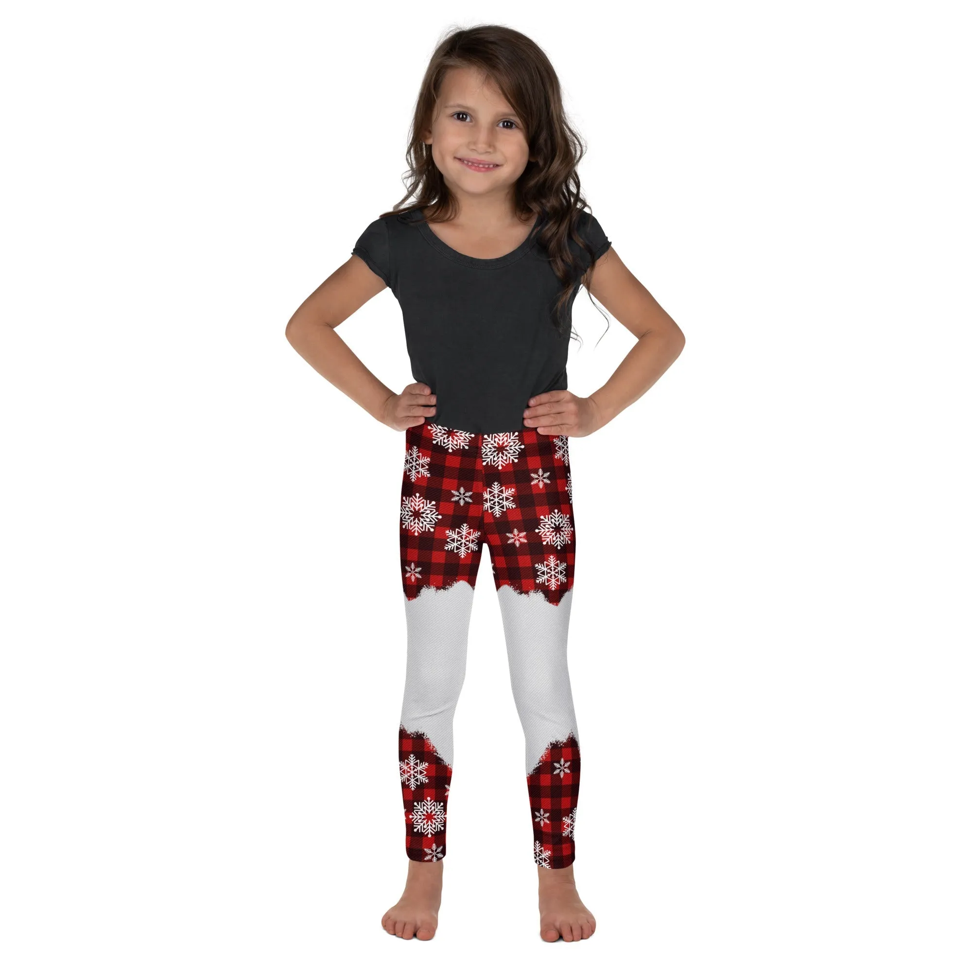 Snowy Plaid Perfection Kid's Leggings