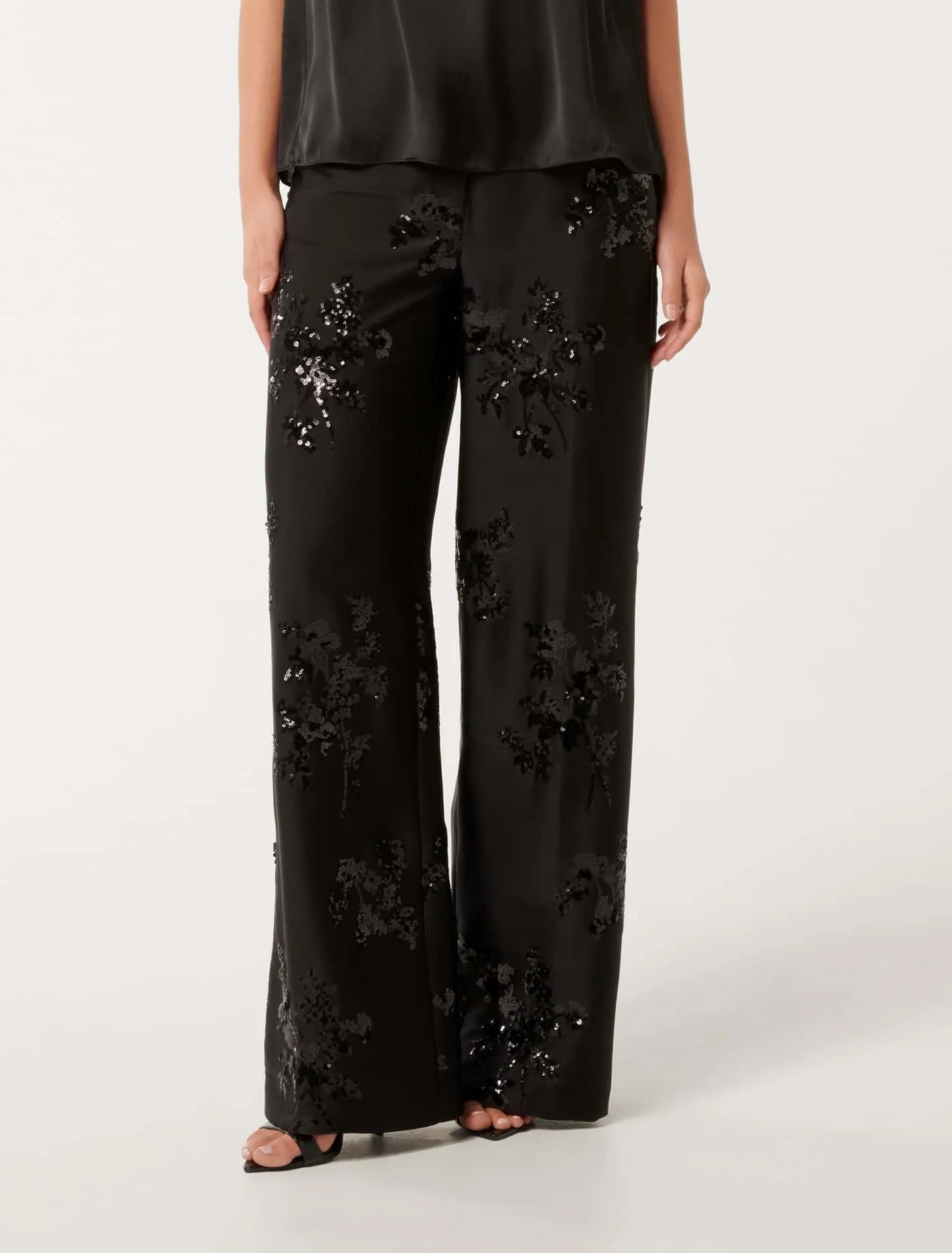 Sonnie Sequin Wide-Leg Trousers