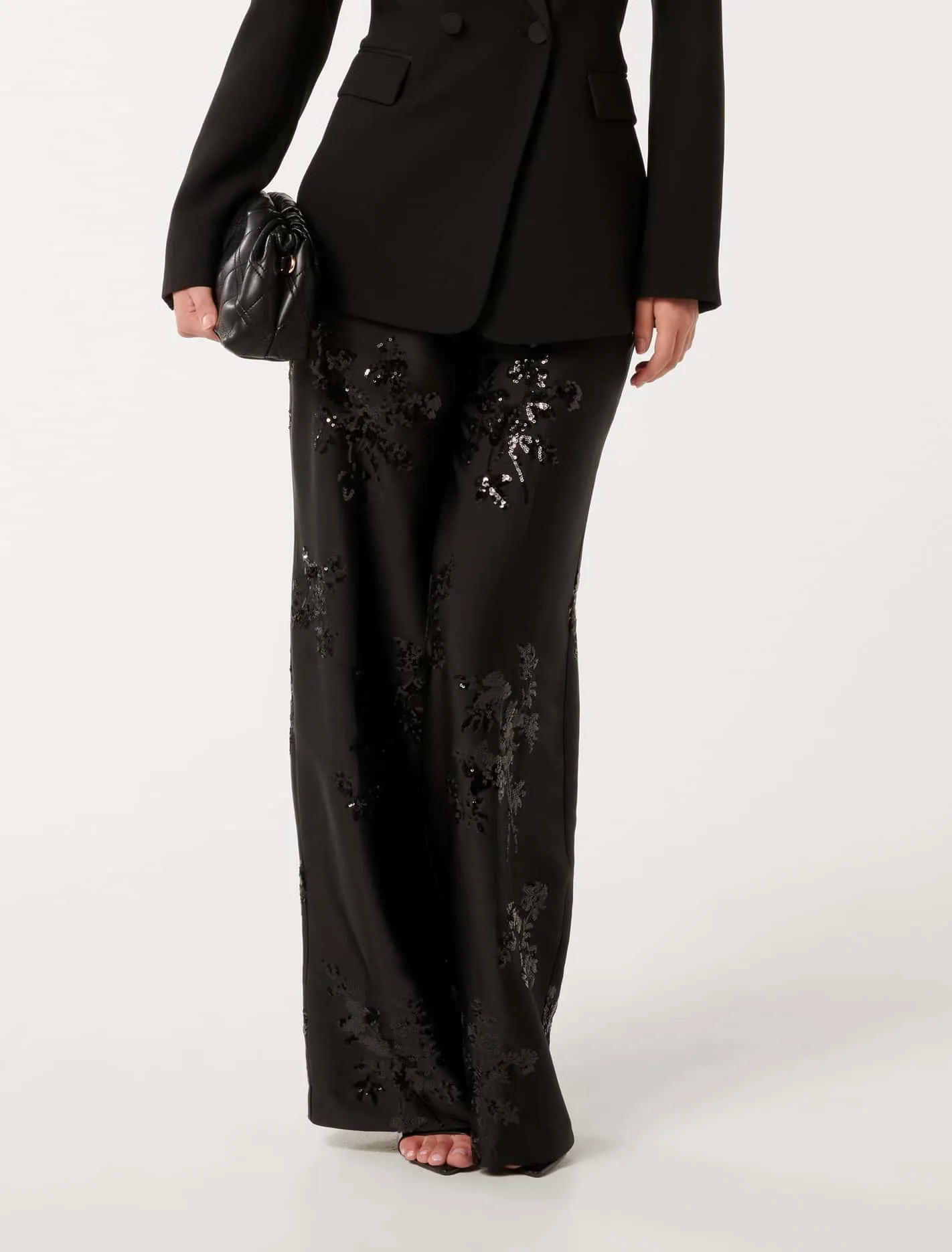 Sonnie Sequin Wide-Leg Trousers