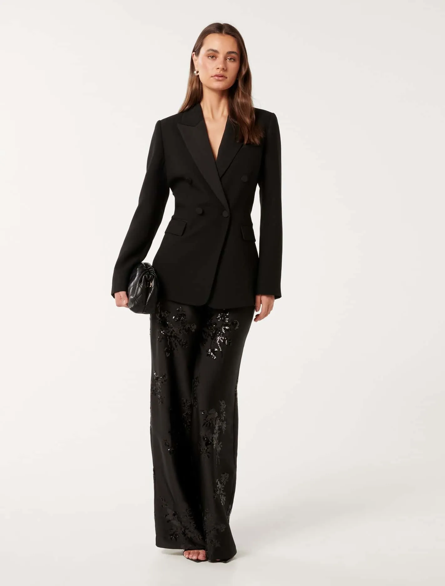 Sonnie Sequin Wide-Leg Trousers