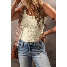 Square Neck Wide Strap Tank