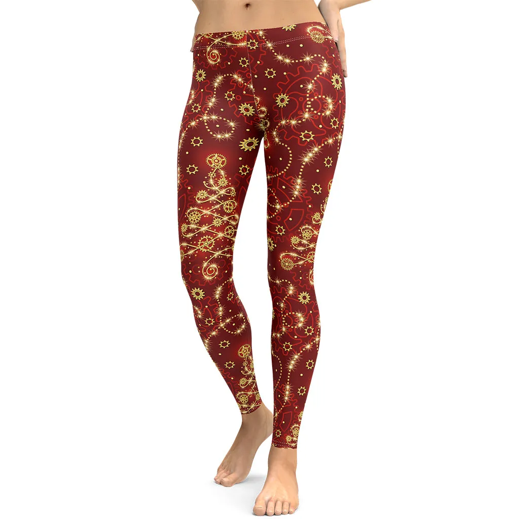 Steampunk Christmas Leggings