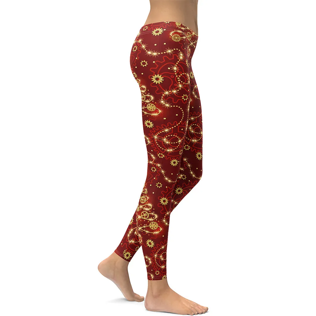 Steampunk Christmas Leggings