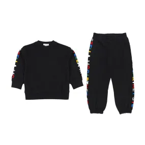 Stella Mccartney Black Stella Unisex Tracksuit With Multicolor Logos