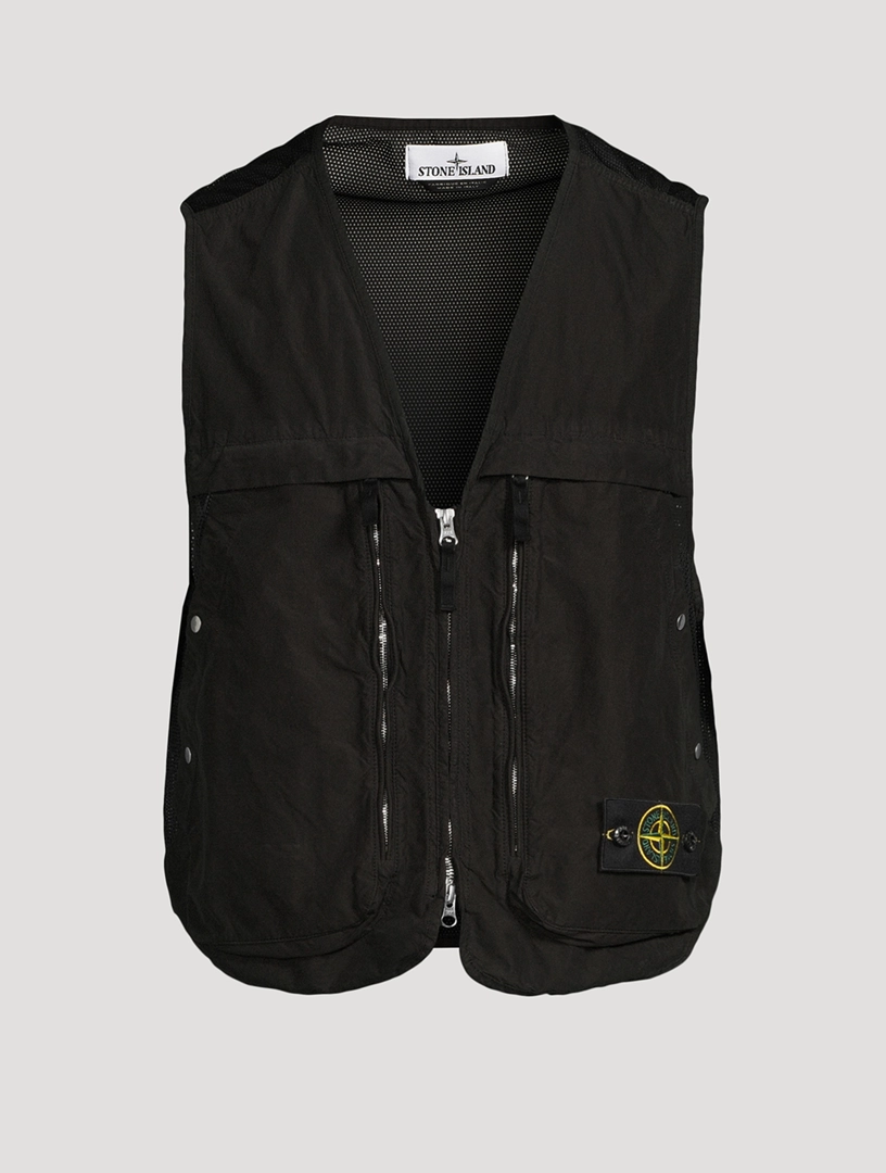 STONE ISLAND Zip Vest With Mesh Back