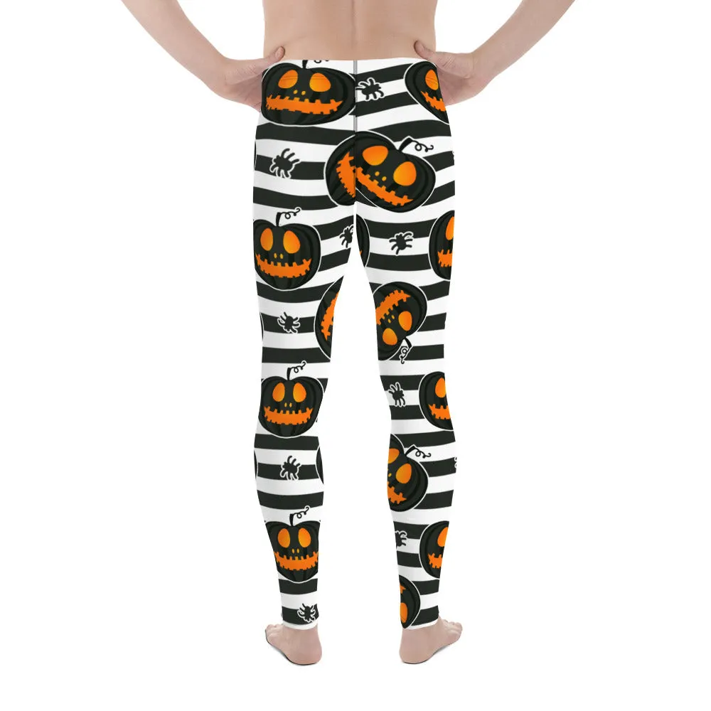 Striped Jack O'lanterns Men's Leggings