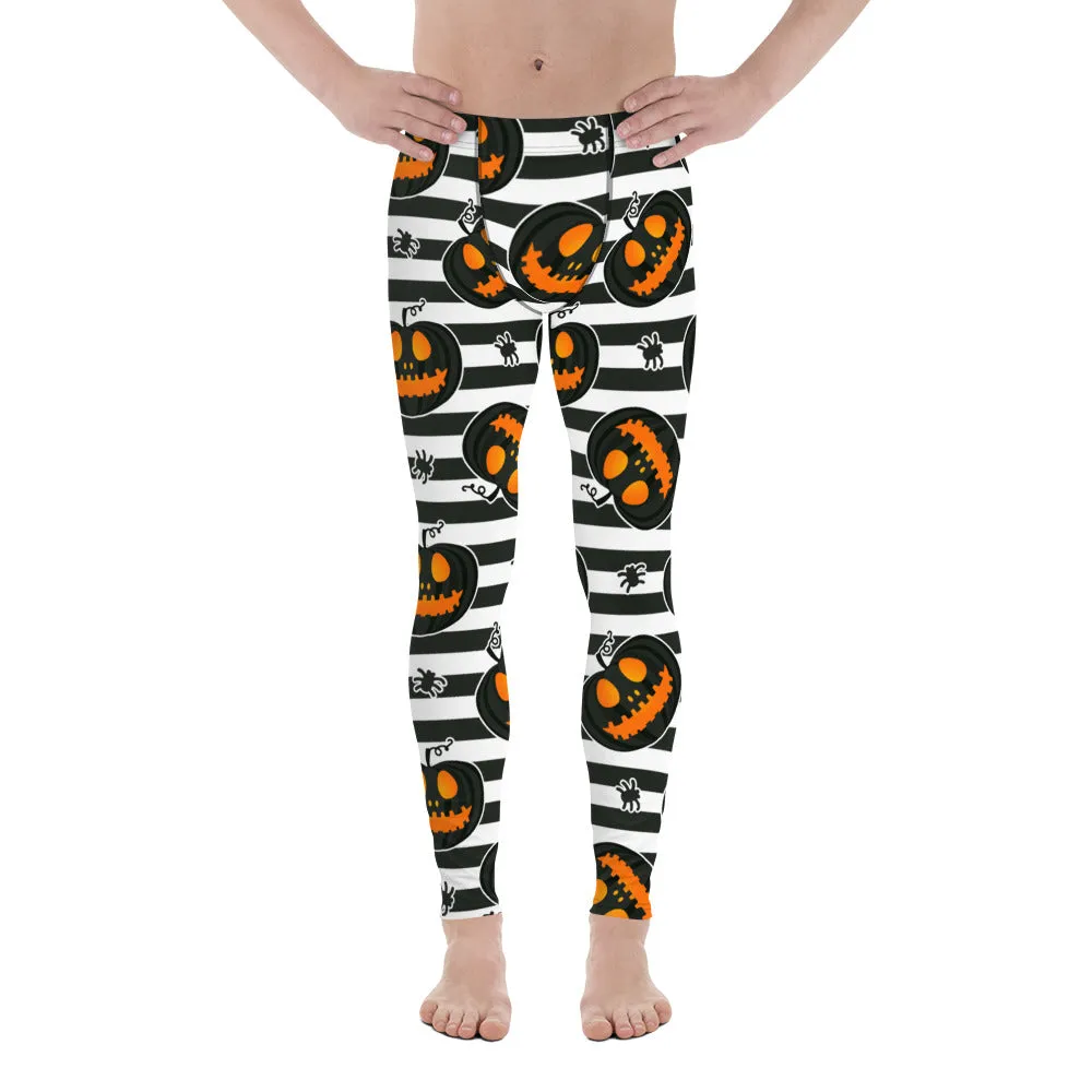 Striped Jack O'lanterns Men's Leggings