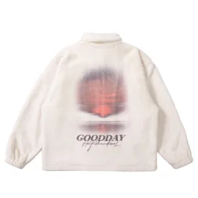 Sunset Handwriting Sherpa Jacket