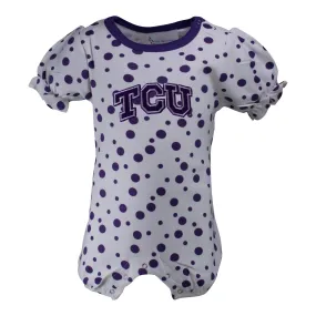 Texas Christian University Polka Dot Girl's Romper