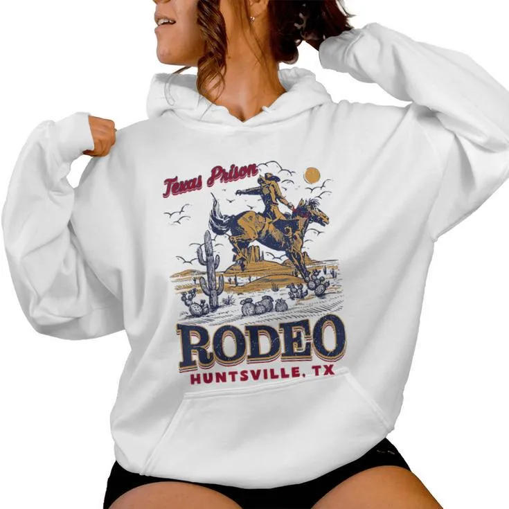 Texas Prison Rodeo Cowboy Western Horse Riding Women Hoodie