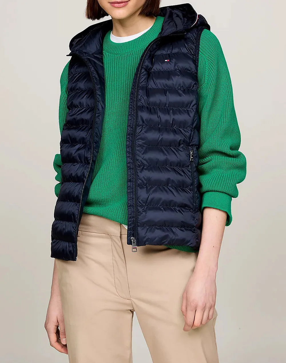 TOMMY HILFIGER LW PADDED GLOBAL STRIPE VEST