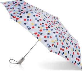 totes Automatic Eco Open Close Water-Resistant Travel Folding Umbrella with Sun Protection