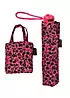 Totes Supermini Ditsy Pink Print Umbrella & Matching Shopping Bag Gift Set