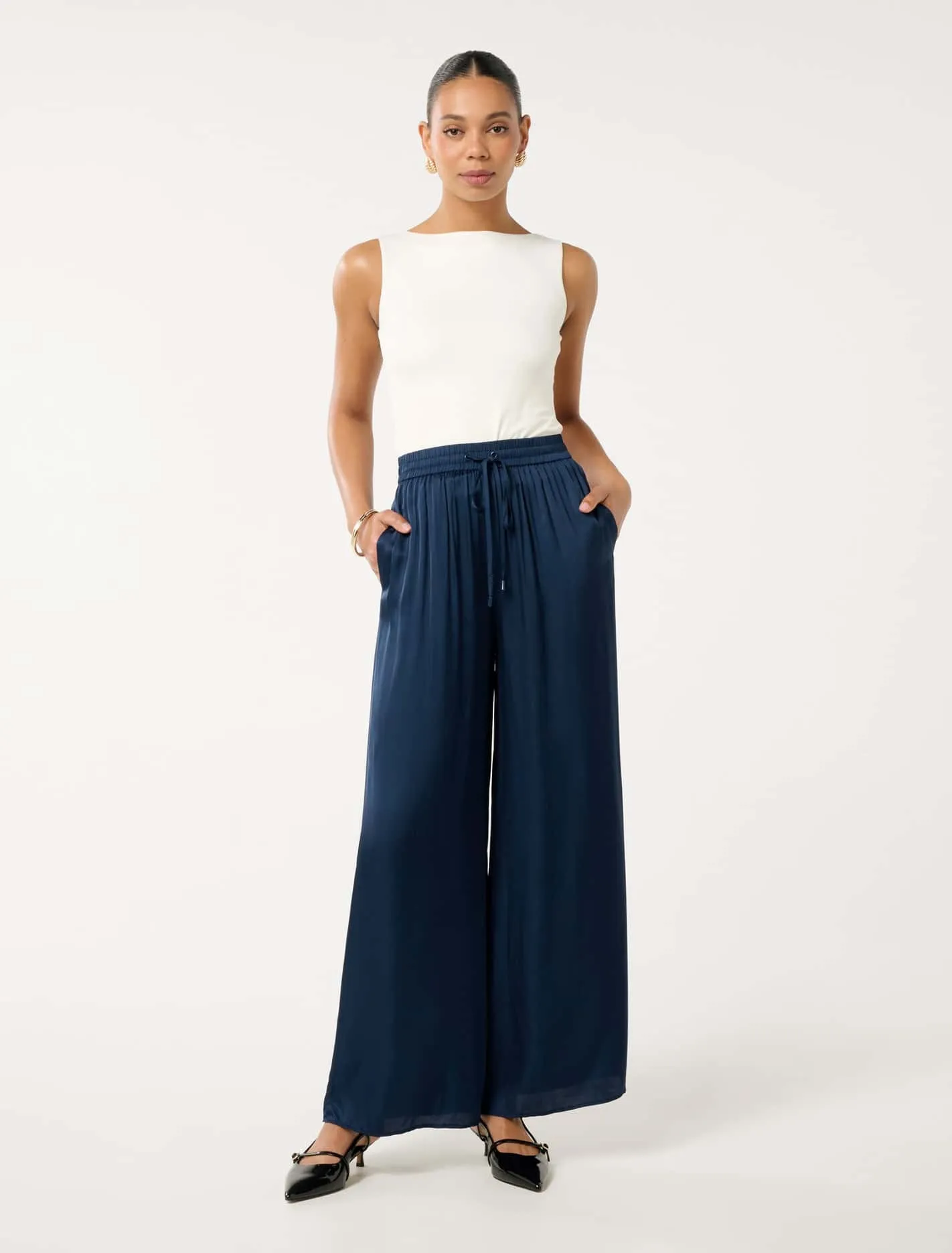 Trinity Elasticated Wide-Leg Trousers