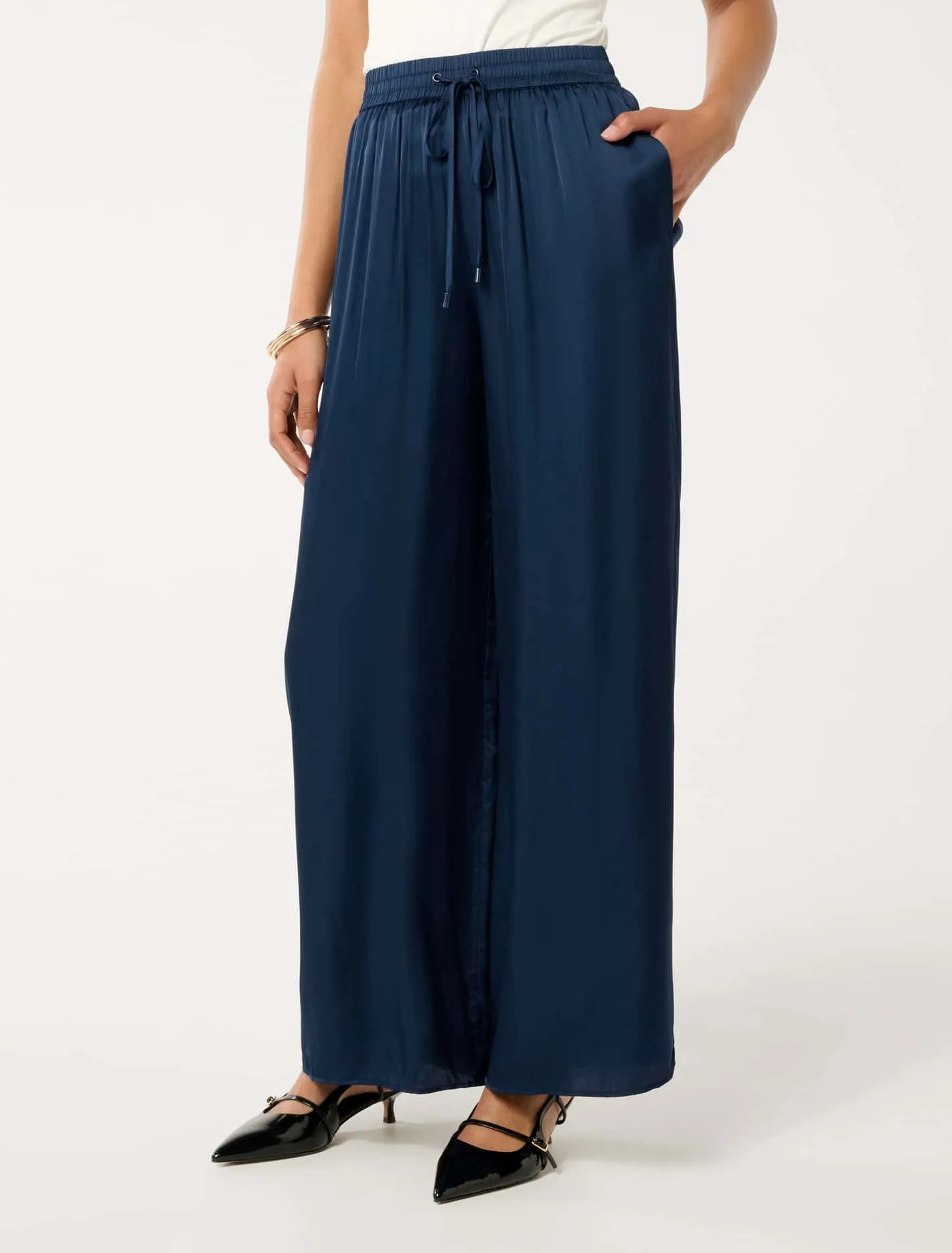 Trinity Elasticated Wide-Leg Trousers