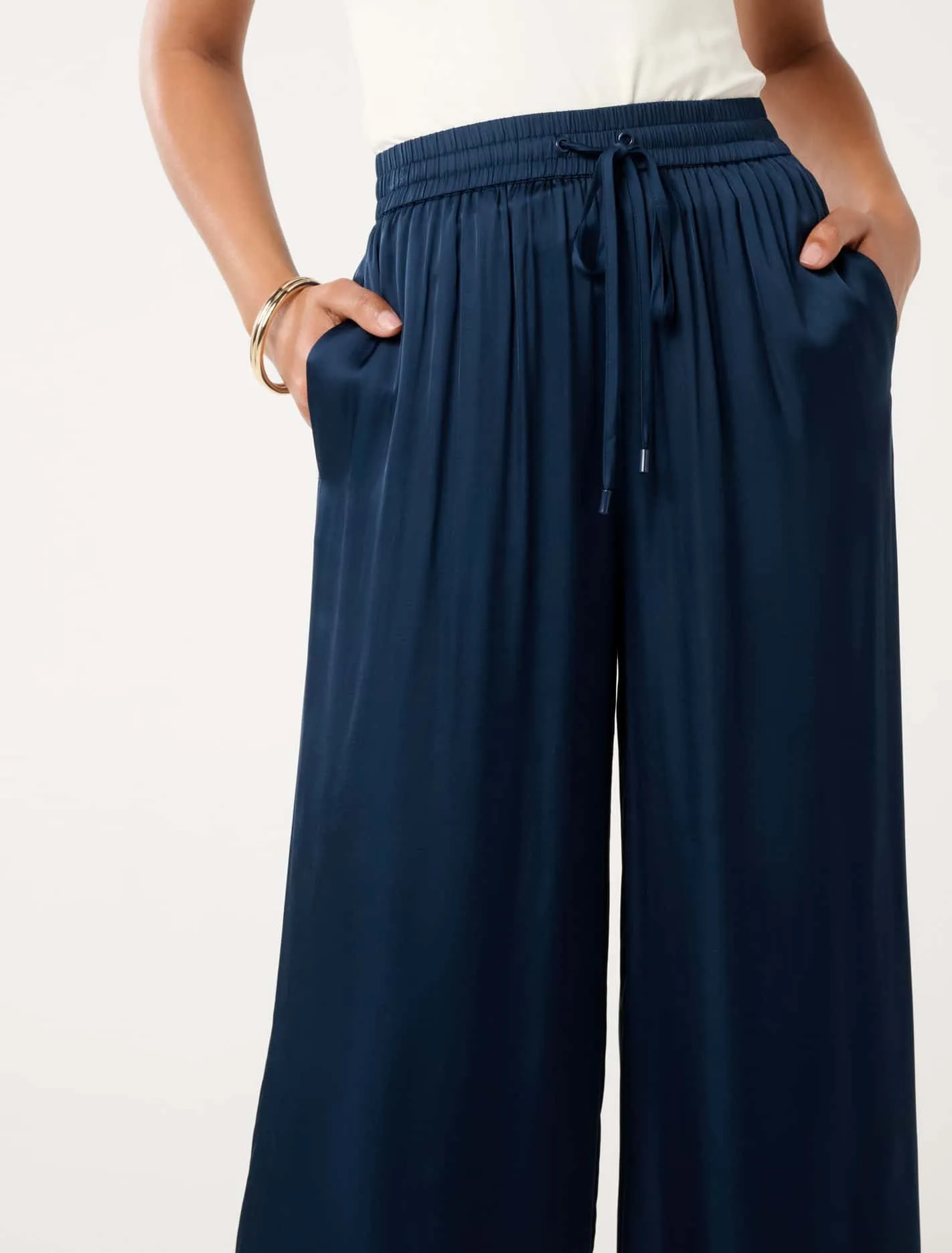 Trinity Elasticated Wide-Leg Trousers