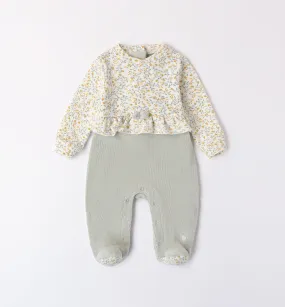 Two-tone Baby Girl Romper