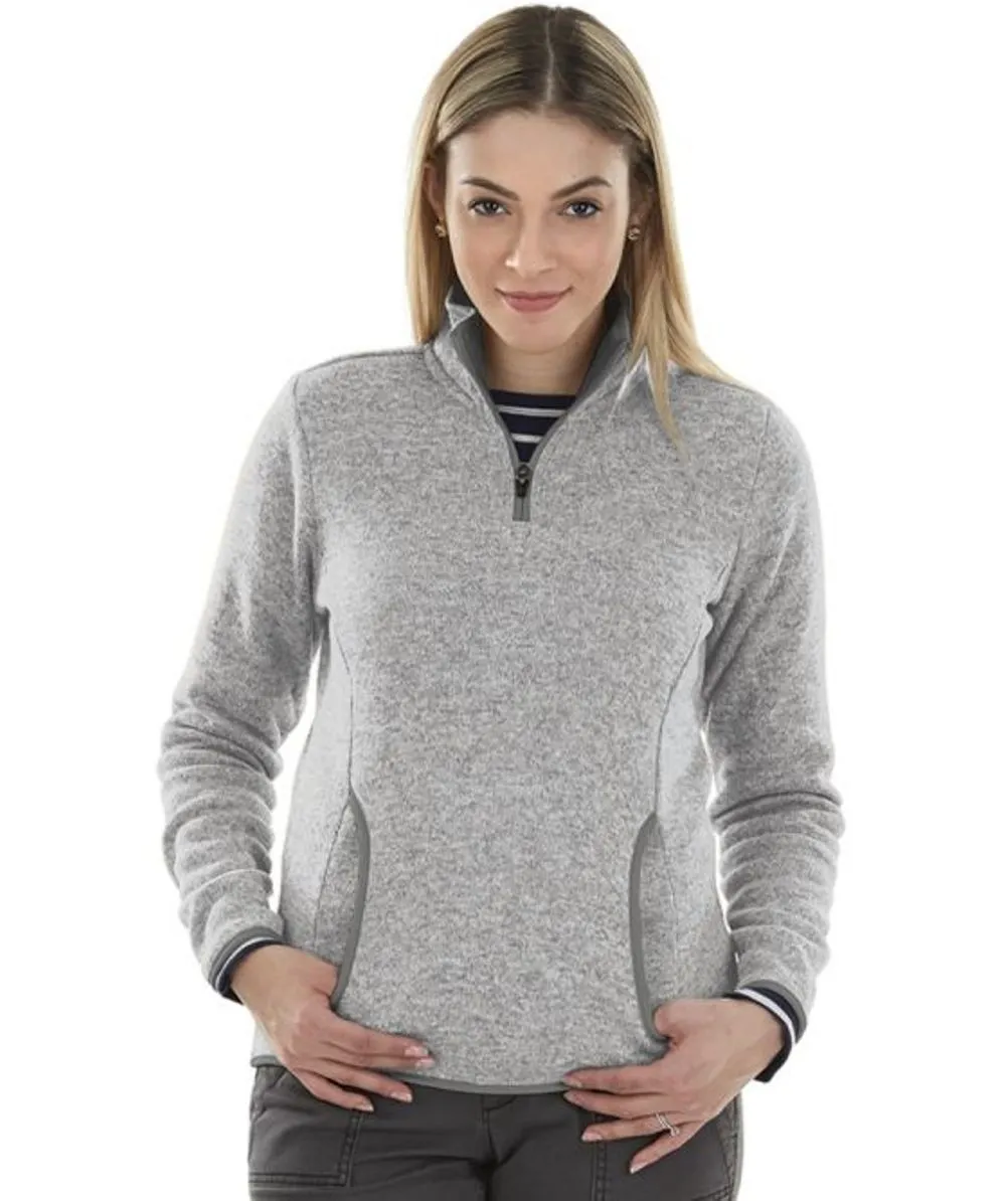 UMass Boston CCER Charles River Women's Heathered Fleece Pullover #5312