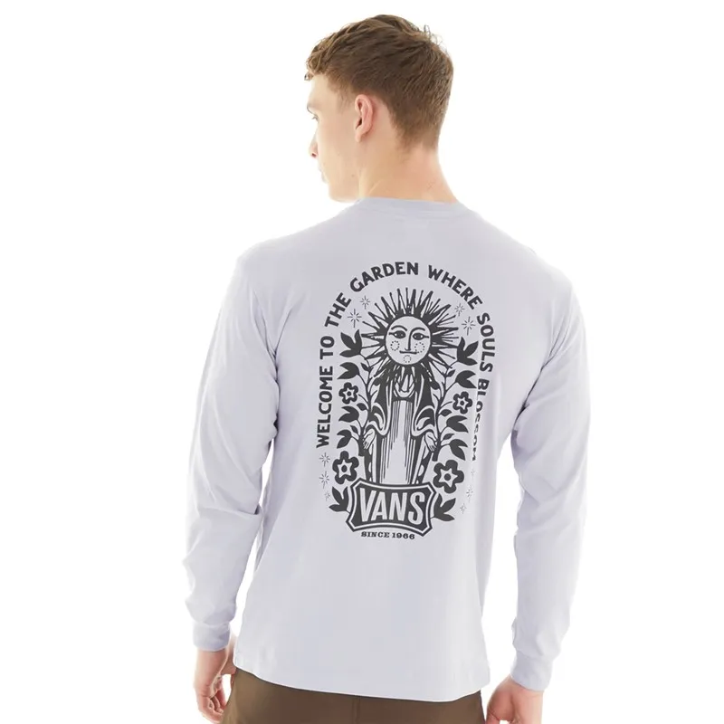 Vans Mens Flower Tower Graphic Long Sleeve T-hirt Languid Lavender