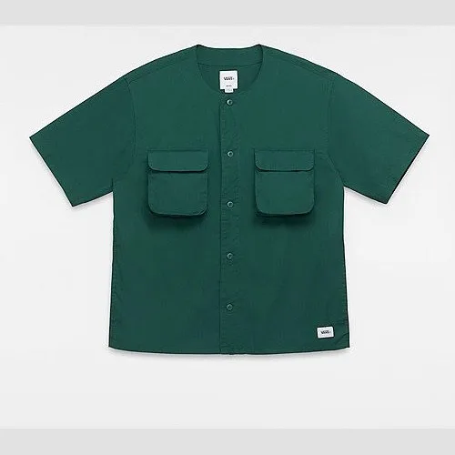 Vans PREMIUM CARGO WOVEN SHORT SLEEVE SHIRT (RAIN FOREST) UNISEX GREEN