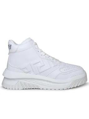 Versace    Versace 'Greca Odissea' High Sneakers In White Calf Lear