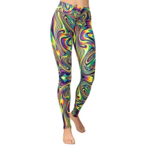 Vibrant Psychedelic Yoga Leggings