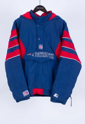 Vintage 90s Starter Pullover Jacket Patriots | Vintage Online Store