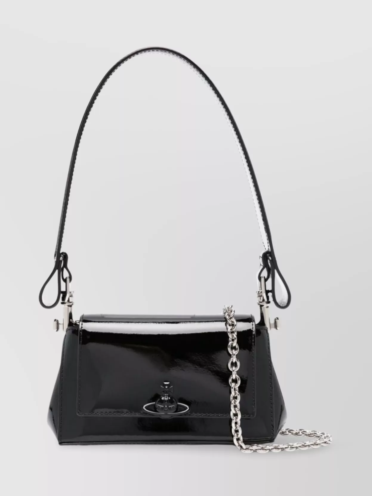 Vivienne Westwood   Faux leather shoulder bag with chain strap