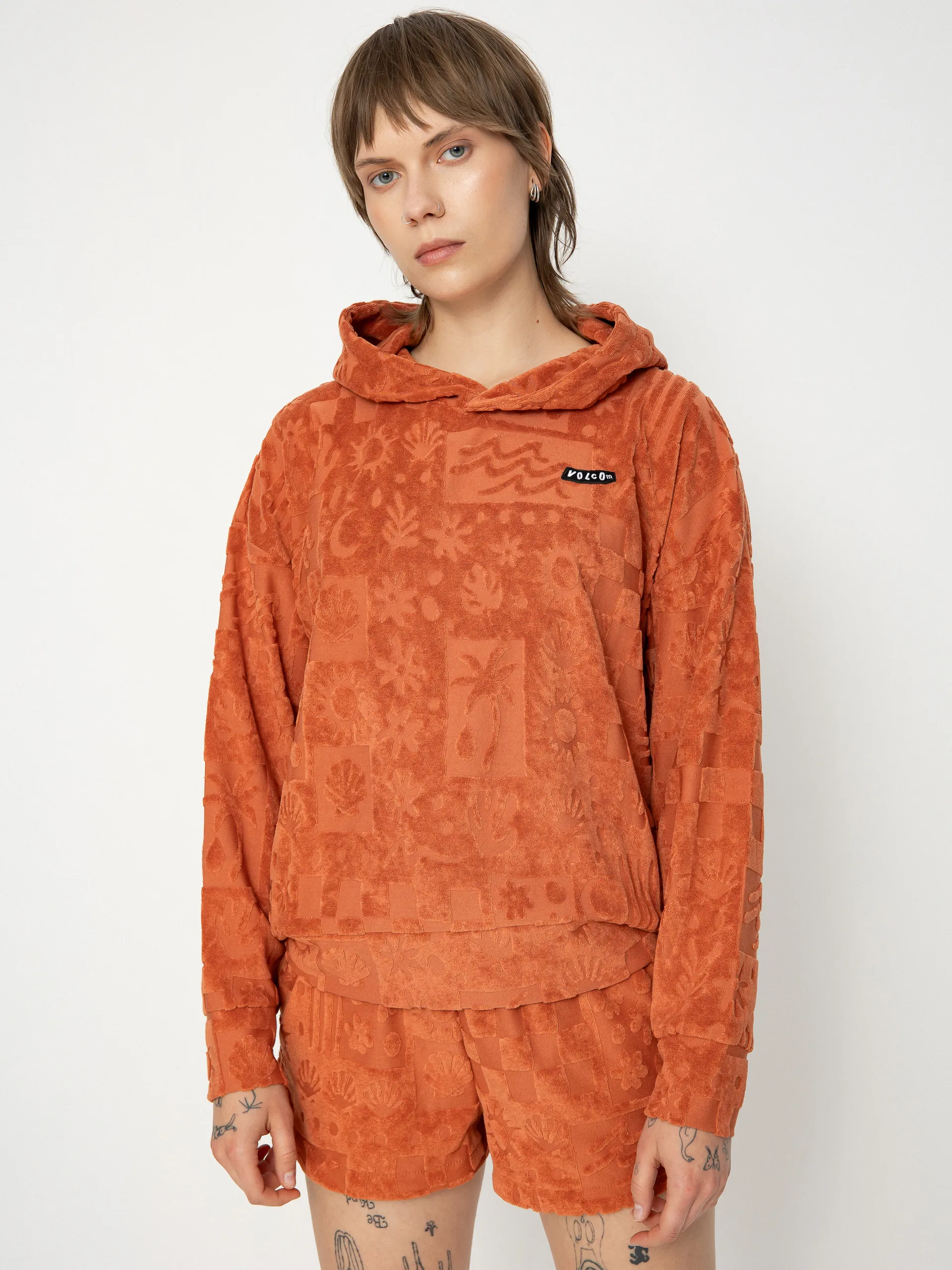 Volcom Sunny Wild Terry Cloth HD Wmn Hoodie (rosewood)