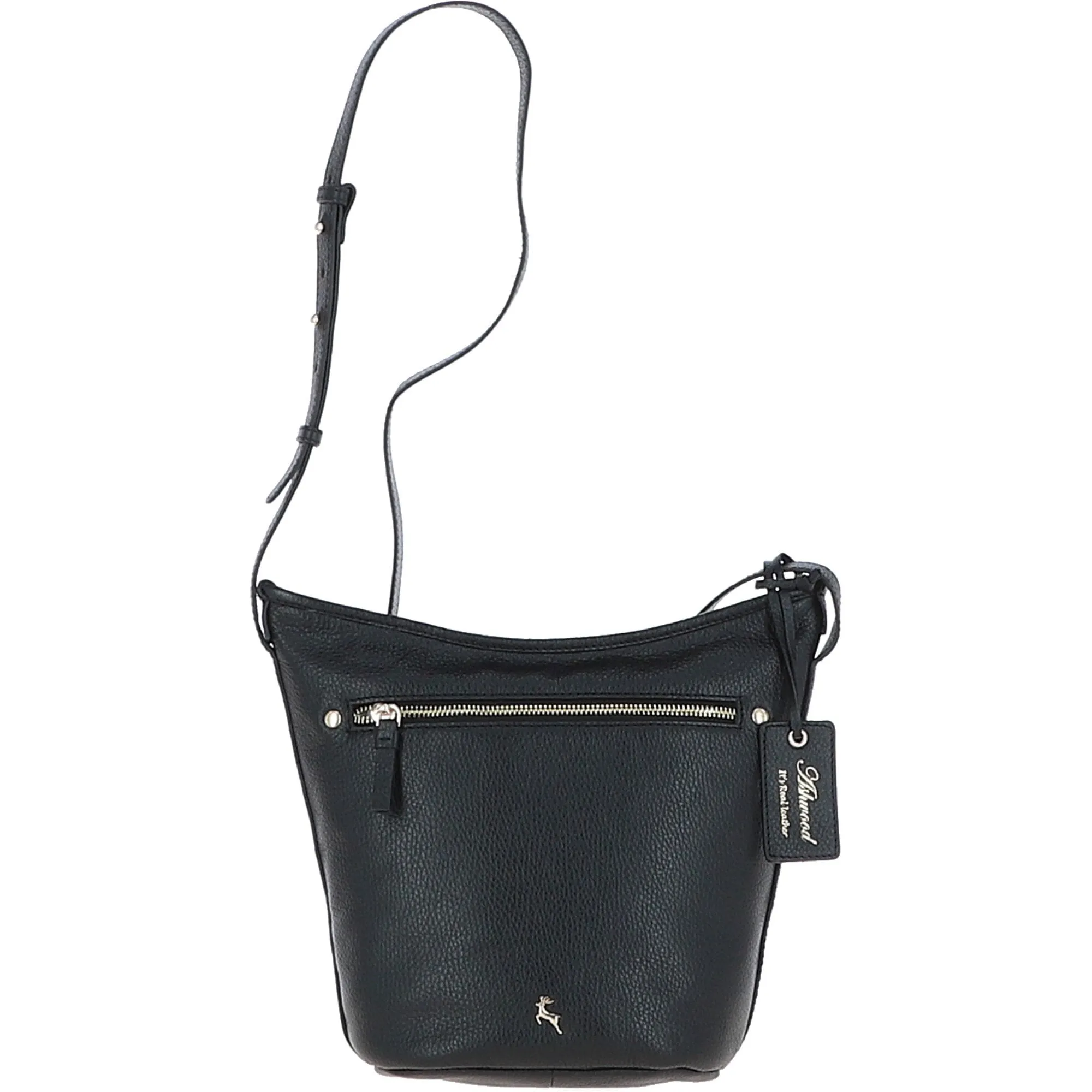 Women's Leather Shoulder Handbag Black: 63790