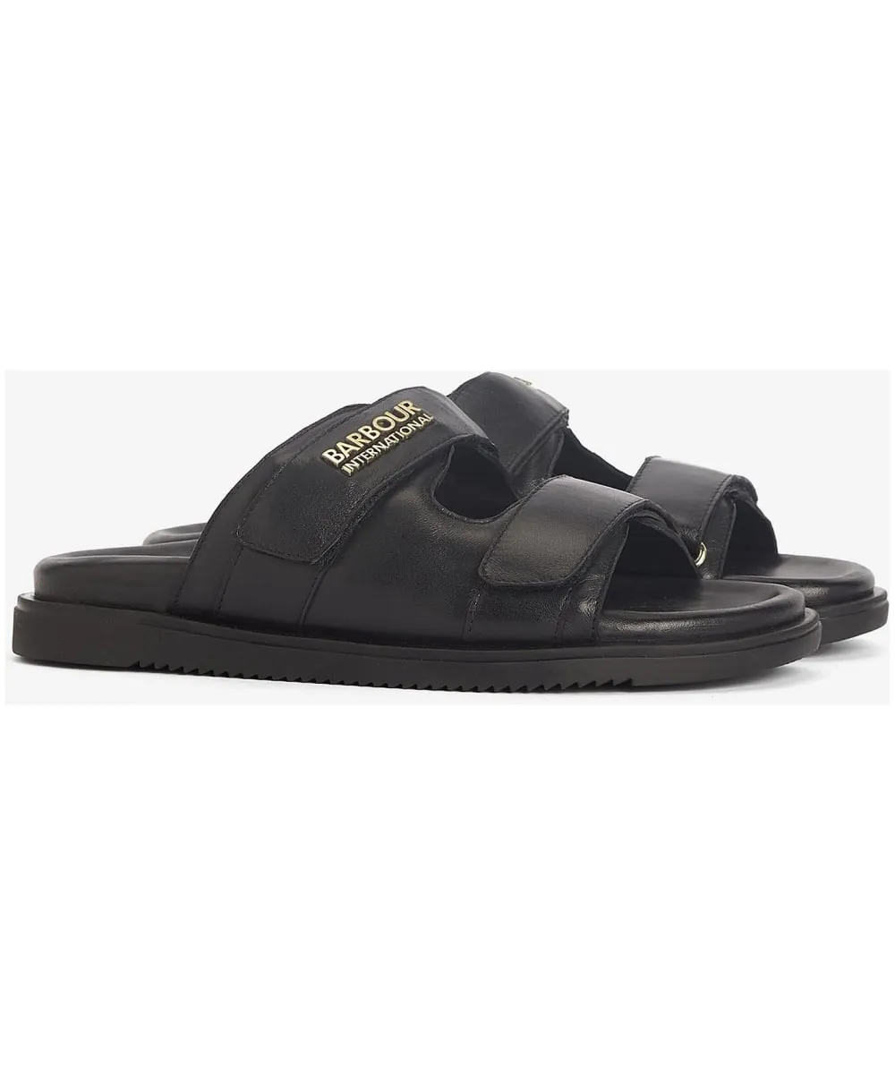 Women's Barbour International Whitson Leather Slider Sandals