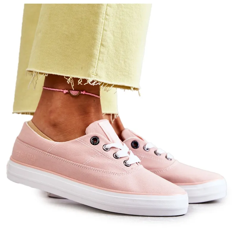 Women's Cloth Sneakers Big Star KK274020 Nude pink