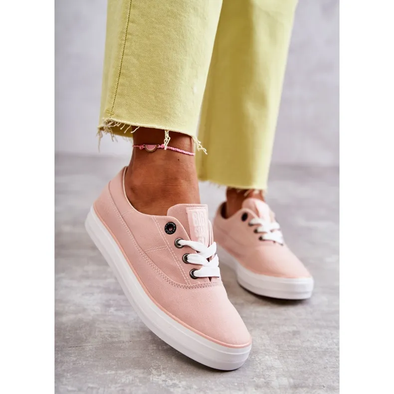 Women's Cloth Sneakers Big Star KK274020 Nude pink